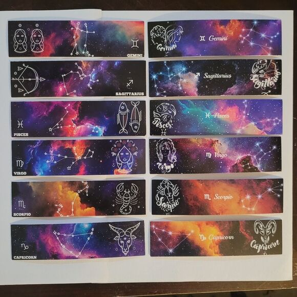 Book Lovers Bundle zodic bookmarks book review sheets stickers - Picture 5 of 8